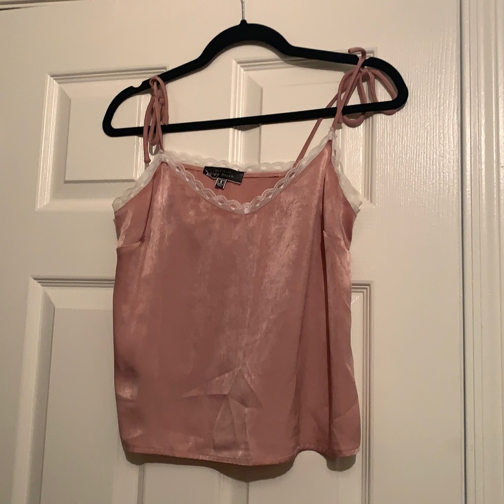 Pink silk top